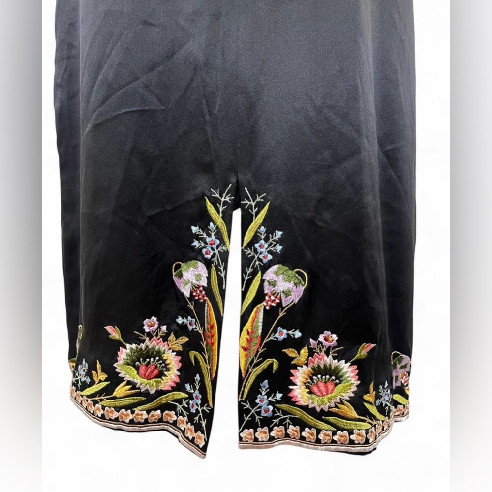 Sue Wong Black Dress with Colorful Floral Embroidery - Picture 4 of 6